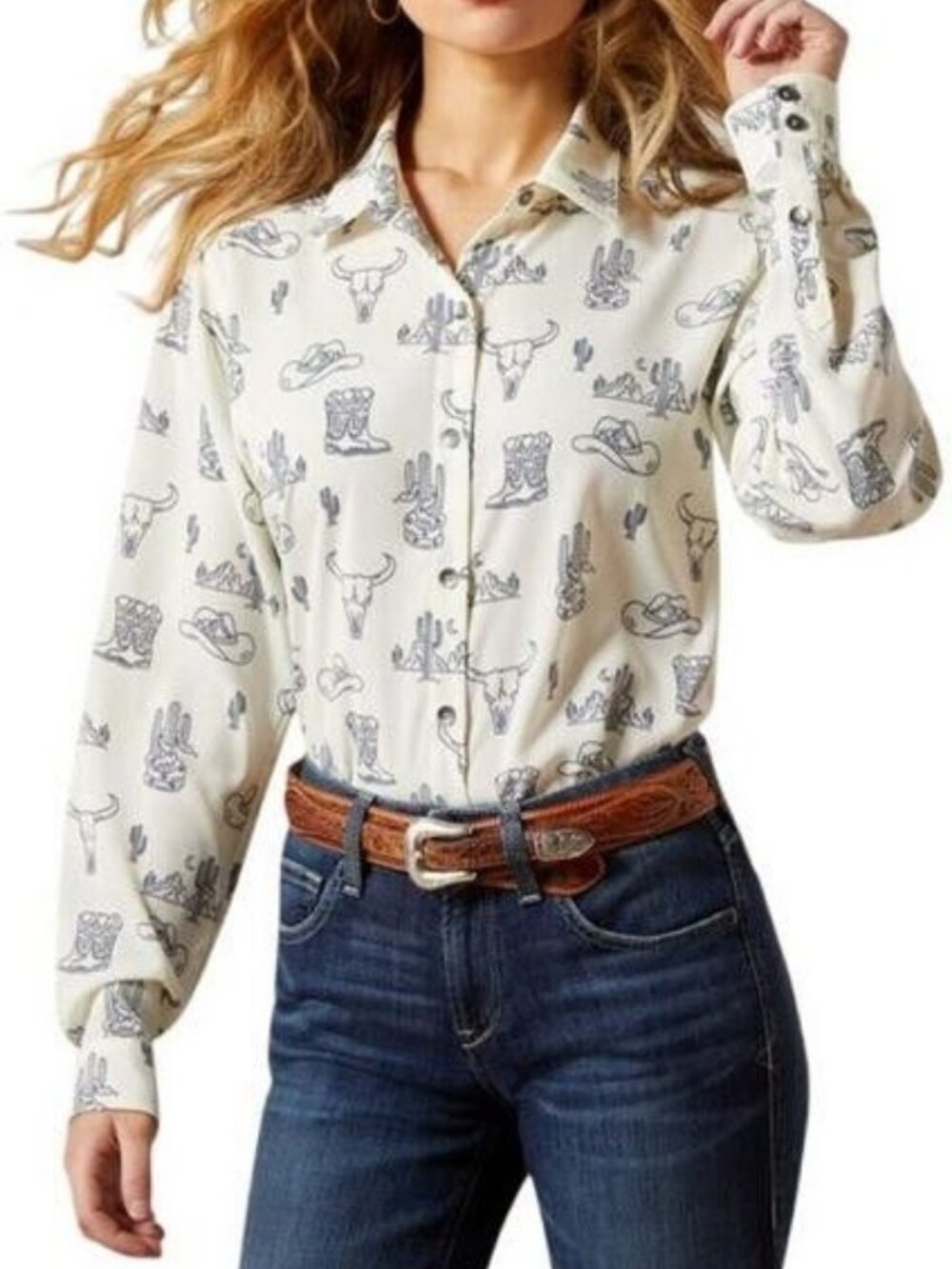 Ariat Women's Long Sleeve Homestyle Western Print Shirt Desert Print 10065832